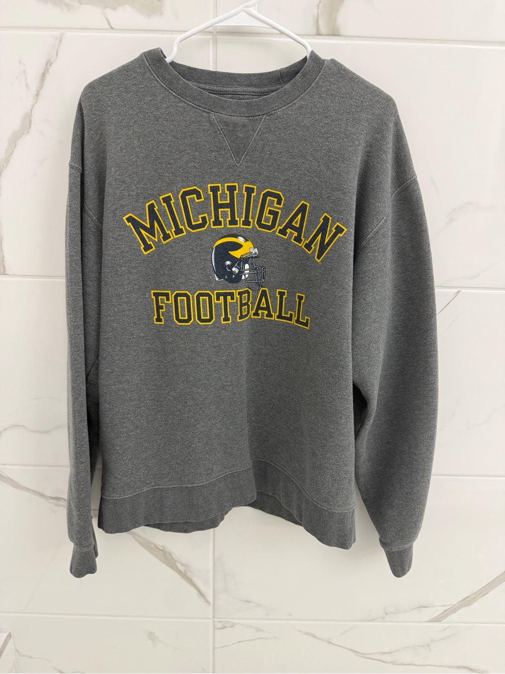 Michigan Football Gray Crewneck Sweatshirt